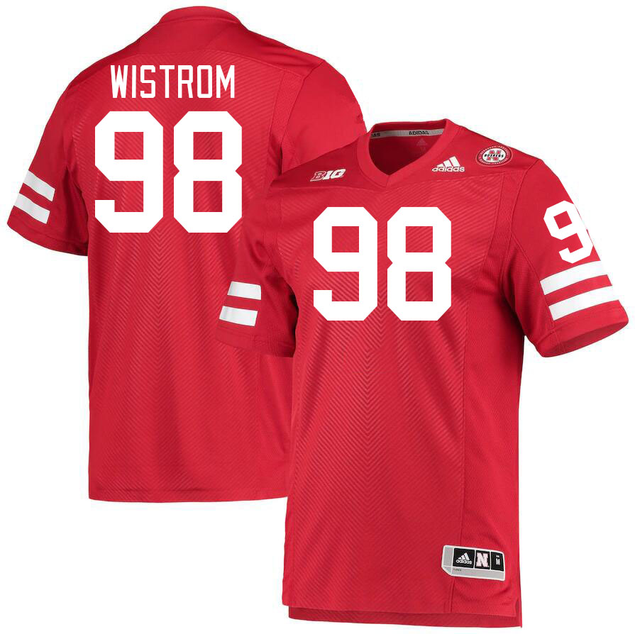 #98 Grant Wistrom Nebraska Cornhuskers Jerseys Football Stitched-Red
